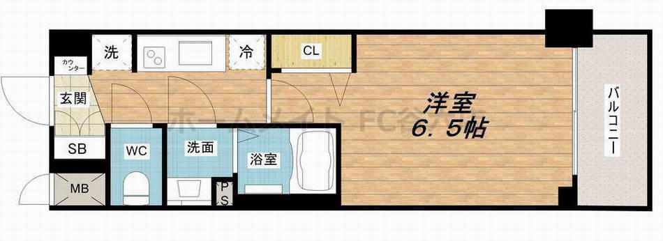 プレサンス OSAKA DOMECITYスクエア(1K/8階)の間取り写真