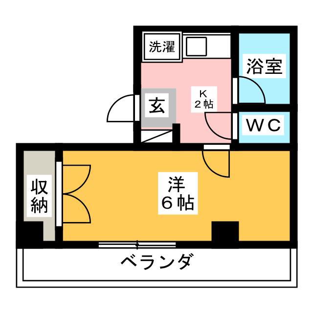 キャナルOGAWA(1K/4階)の間取り写真