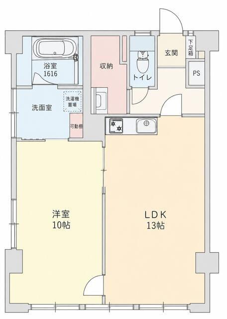 東和ビル(1SLDK/2階)の間取り写真