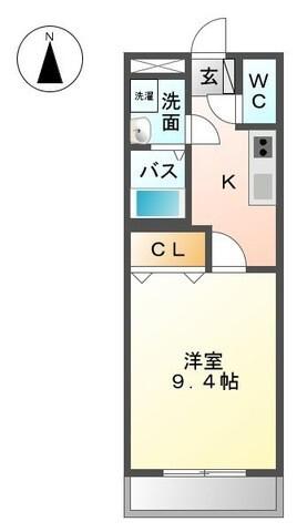 ファインドリーム(1K/1階)の間取り写真