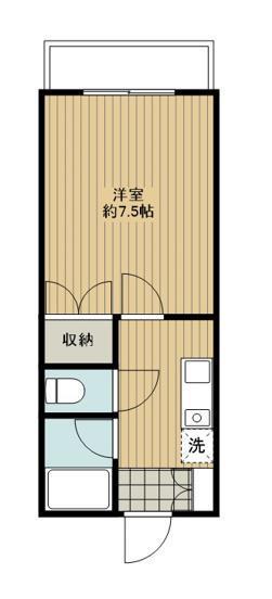 ファインビューII(1K/3階)の間取り写真