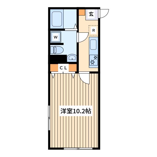 アムール芭蕉館(1K/2階)の間取り写真