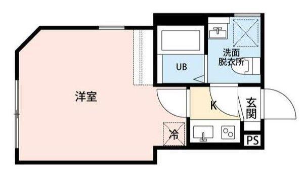 LINO WAKAGI(1K/2階)の間取り写真