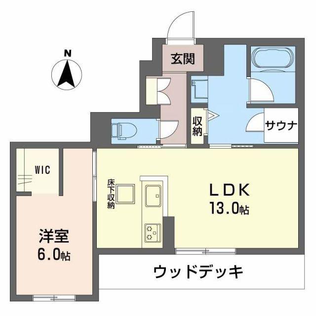 リラフォート(1LDK/1階)の間取り写真