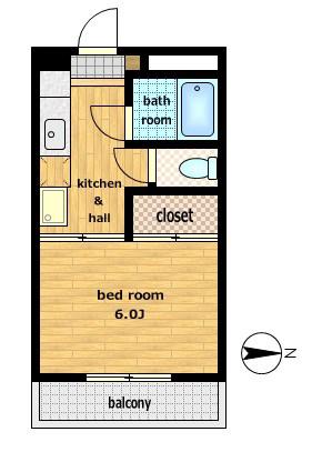 ラフィーネ調布1番館(1K/3階)の間取り写真