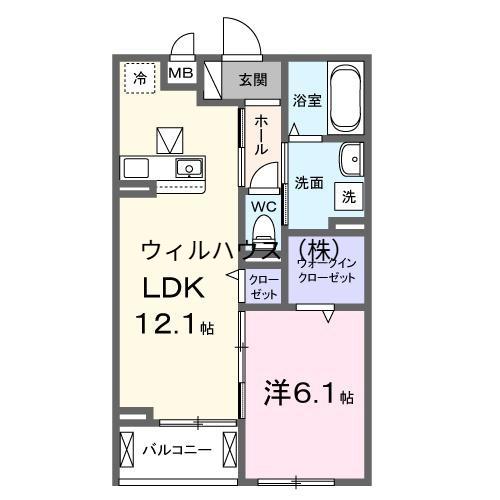 リビオ MIYABI(1LDK/2階)の間取り写真