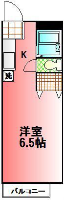 レスポワールA(ワンルーム/1階)の間取り写真