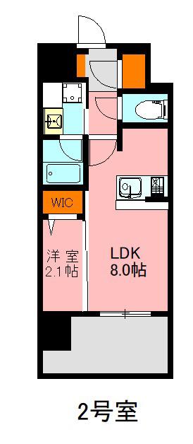 デュ・レジア博多レジデンス(1LDK/9階)の間取り写真
