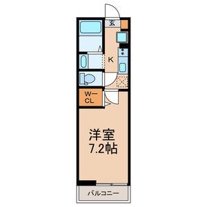 グレージュ(1K/3階)の間取り写真