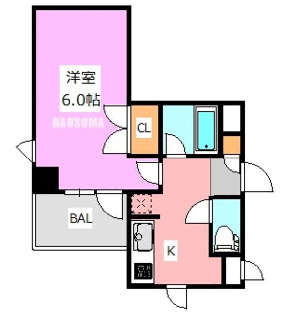 エクシム西巣鴨(1K/8階)の間取り写真