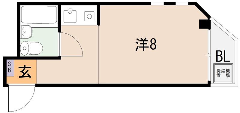 センチュリーシティII(ワンルーム/4階)の間取り写真