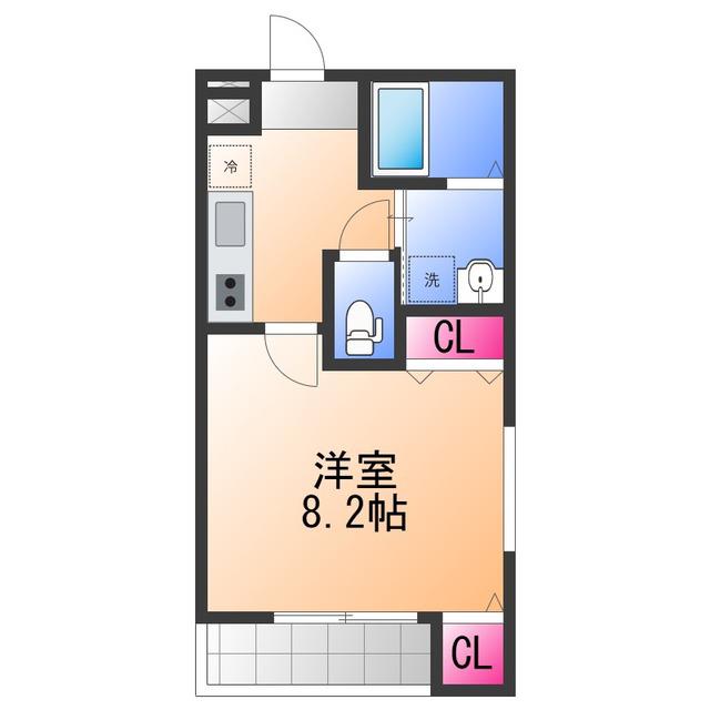 フジパレス新金岡V番館(1K/2階)の間取り写真