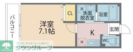 プルミエール(1K/3階)の間取り写真