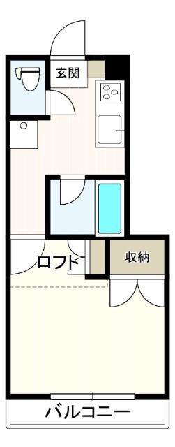 第2吉岡ハイム(1K/2階)の間取り写真