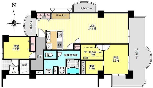 シティコーポ熱田(2SLDK/12階)の間取り写真