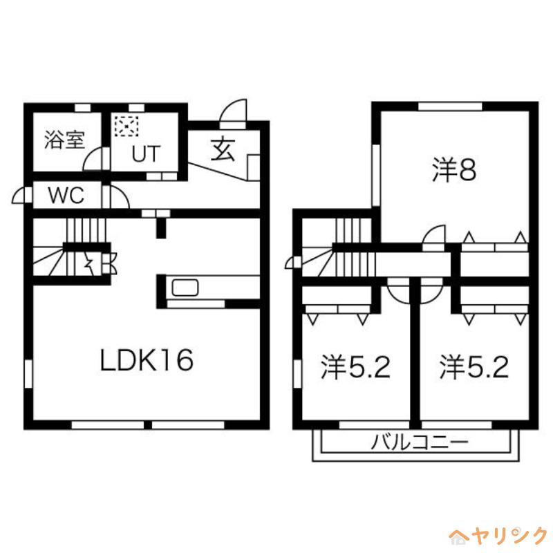 GREENCOURT社が丘(3LDK/1階)の間取り写真