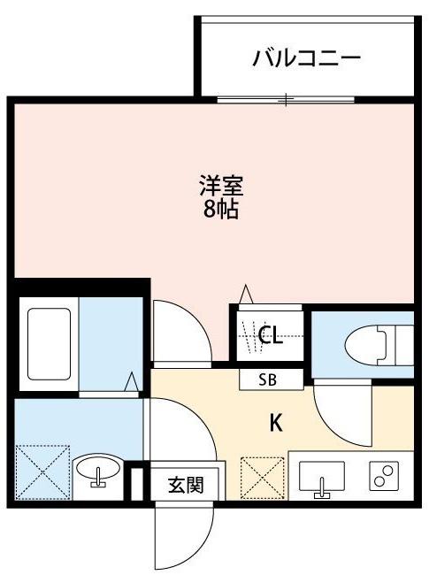 カーサデアミーゴ(1K/1階)の間取り写真