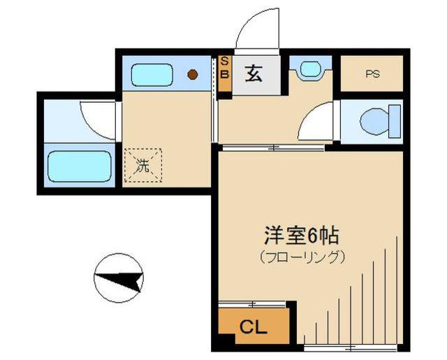 K′S FLAT(1K/1階)の間取り写真