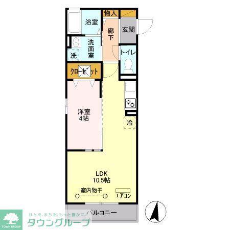 コンフォート(1LDK/1階)の間取り写真