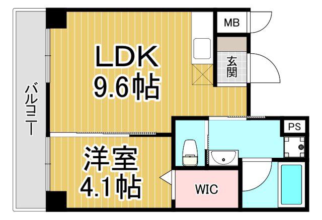 伊丹中央4丁目PJ(1LDK/2階)の間取り写真