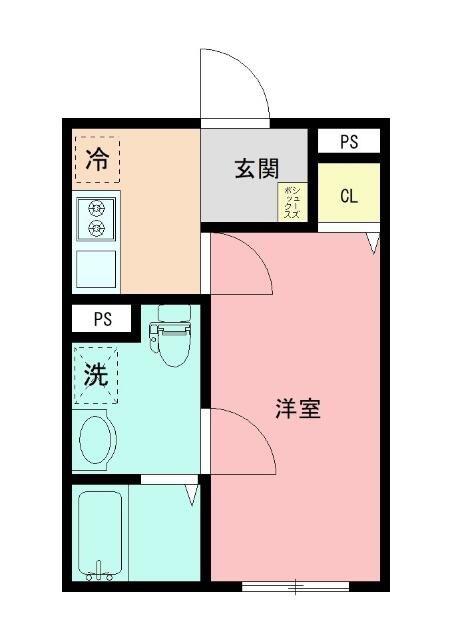 REBERTY瀬谷(1K/1階)の間取り写真