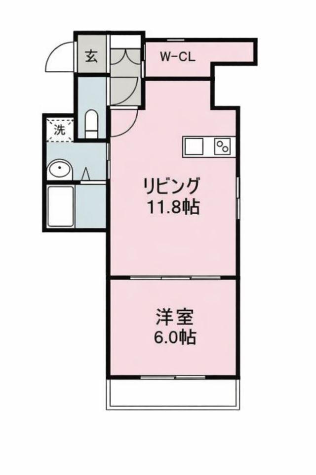LA・JOIE(1LDK/8階)の間取り写真