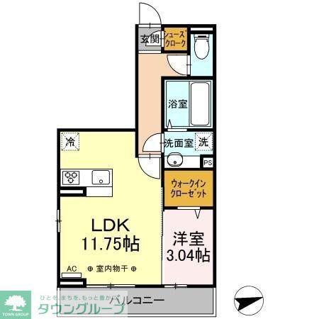 アーバンブリッジ(1LDK/3階)の間取り写真