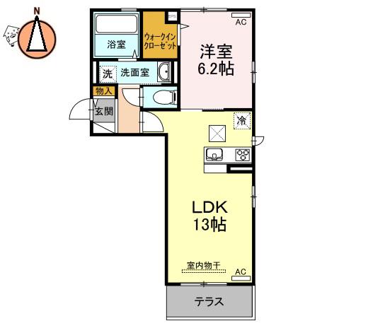 パストラル庄町(1LDK/3階)の間取り写真