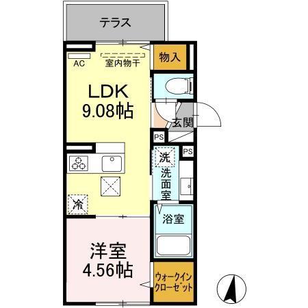 アナシエ徳丸(1LDK/1階)の間取り写真