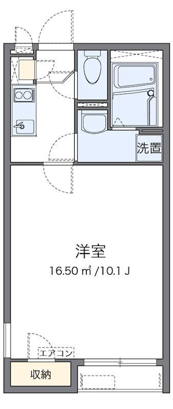 クレイノボヌール ラ メゾン(1K/2階)の間取り写真