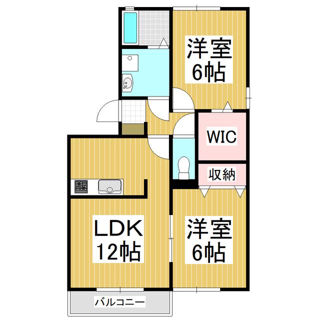グランコート並柳A(2LDK/3階)の間取り写真