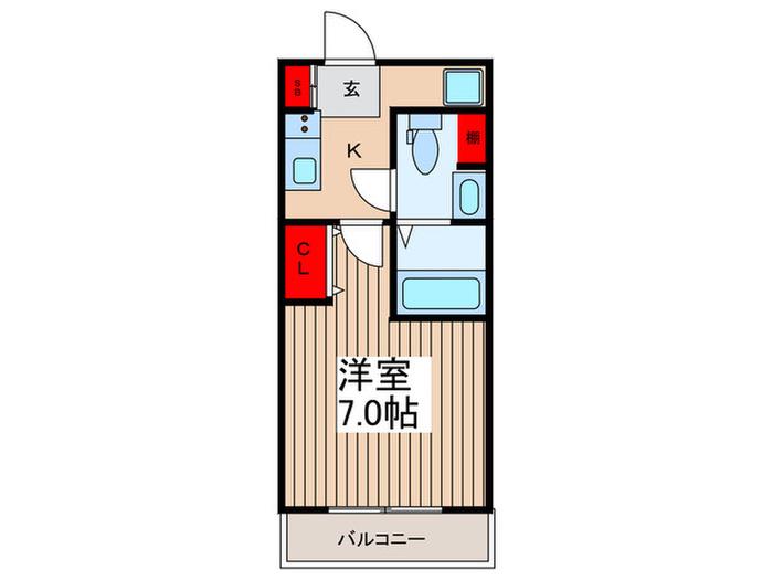 ハルステ-ジ浦和(1K/3階)の間取り写真