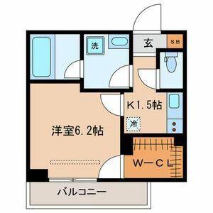 ケイアール(1K/2階)の間取り写真