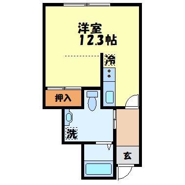 AMITY CROSS(ワンルーム/1階)の間取り写真