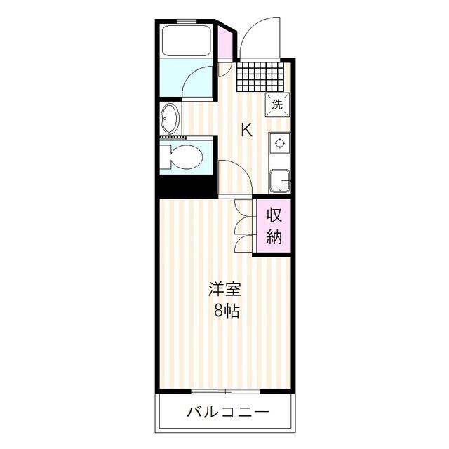 カーサ裾野(1K/3階)の間取り写真