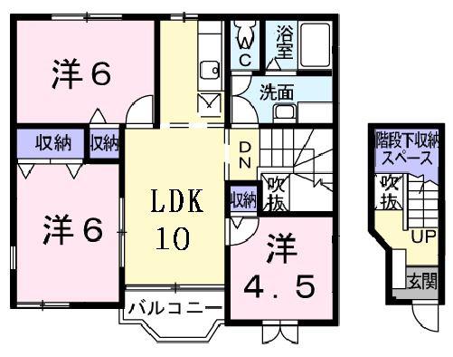 グランメゾンII(3LDK/2階)の間取り写真