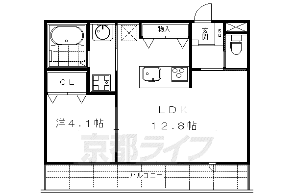 LACINE FEUILLE(1LDK/1階)の間取り写真