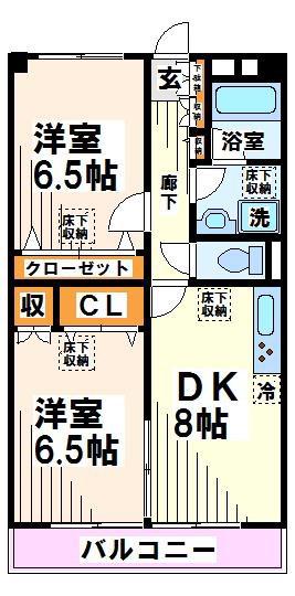 VERDONE(2LDK/1階)の間取り写真
