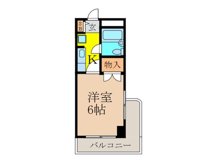 メゾン住吉(1K/2階)の間取り写真