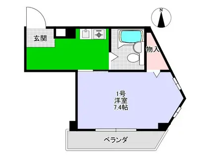 232 ハイツハシマ(1K/3階)の間取り写真