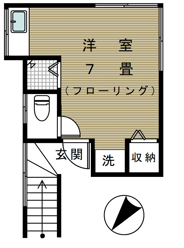 OKA三軒茶屋(ワンルーム/2階)の間取り写真