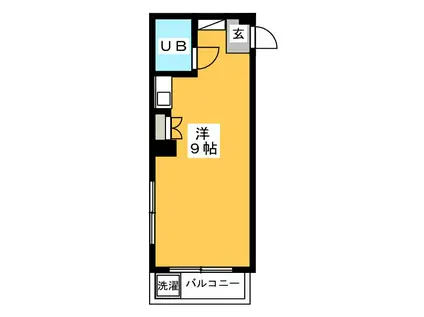 ボゥ・ソレイユ(ワンルーム/2階)の間取り写真