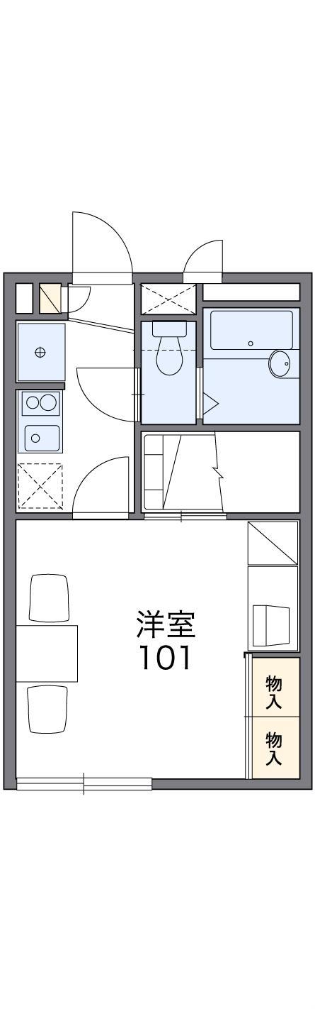 安里駅前(1K/4階)の間取り写真