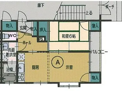 メゾンプレパルク(1LDK/1階)の間取り写真