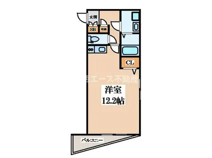 DAIKO額田(ワンルーム/2階)の間取り写真