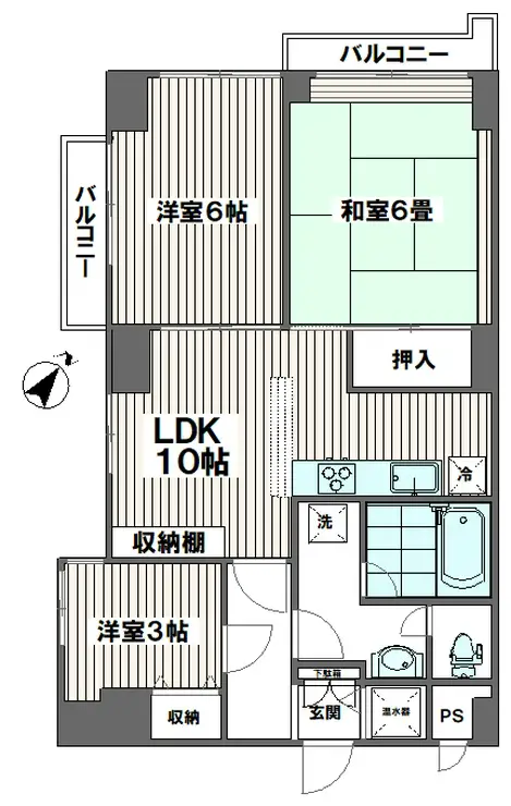 ライオンズマンション池袋 3階階 間取り