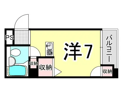 キューブ武庫川VI(ワンルーム/3階)の間取り写真