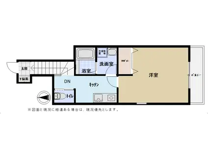 E-THE FRONTIER(1K/2階)の間取り写真