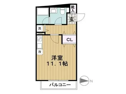 レグラス大岡山(ワンルーム/2階)の間取り写真