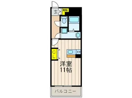 ミハマレジデンス枚方(ワンルーム/6階)の間取り写真